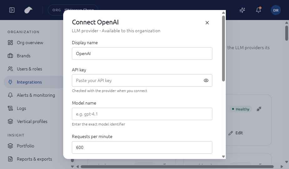 Adobe Experience Manager connection form