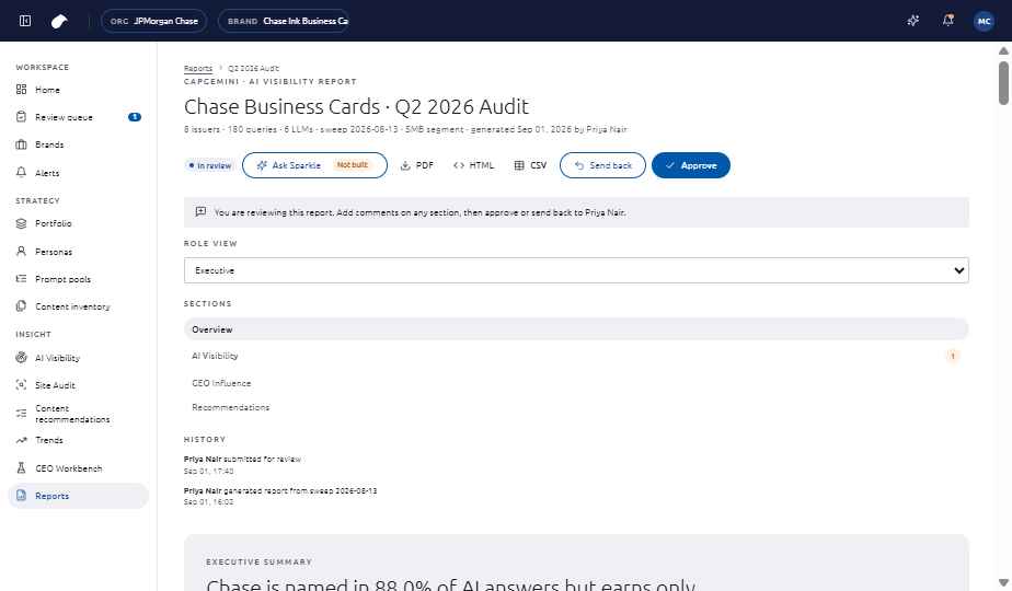 Online report in review